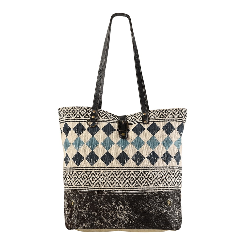 KB238 purse Canvas Leather Genuine women Upcycled OHLAY handbag Wool bag Upcycled TOTE Hair-on western KB