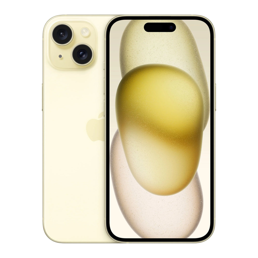 '- Yellow Apple Straight Smartphone 15, Talk 256GB, Prepaid iPhone