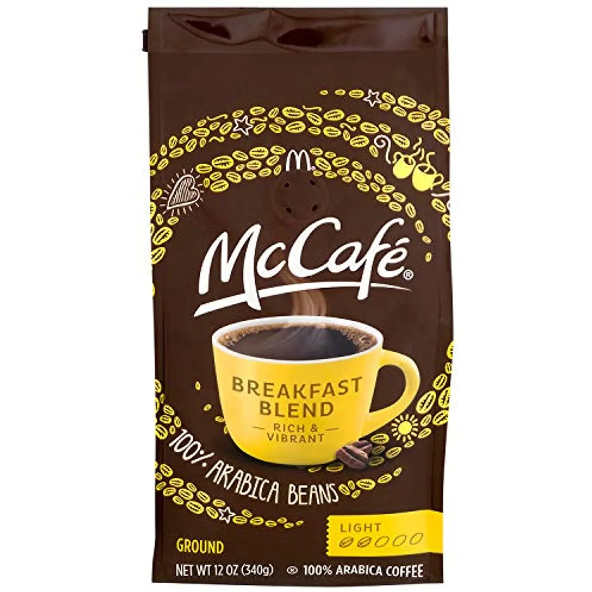 Coffee Ground Pack (12 Mccafé Oz Of Roast Canisters, Light Breakfast 6) Blend