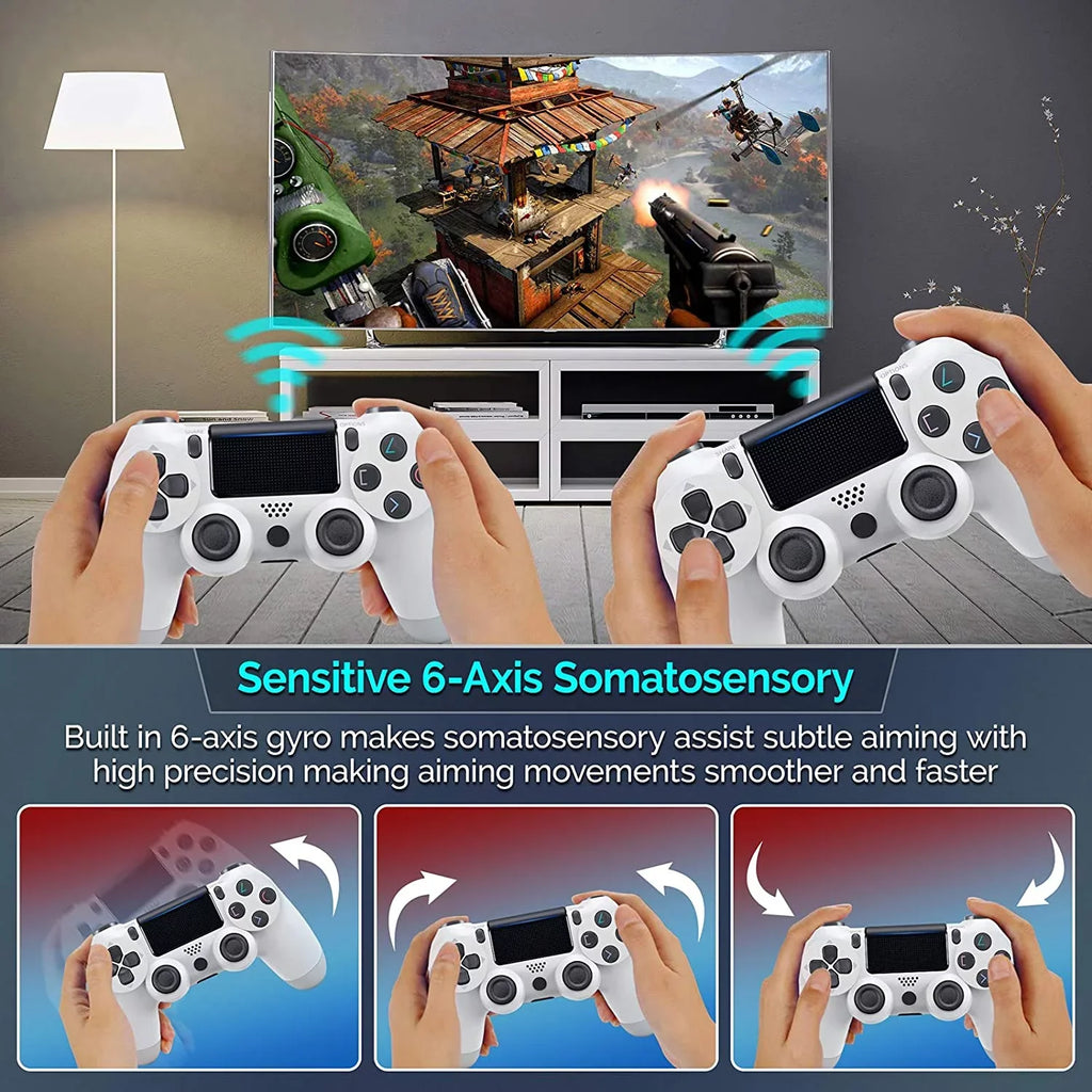 Samsung S21 GamePad Controller 1,000 FE PRO Battery/Built-In Wireless Speaker/Gyro/Remote with Plus Slim BlueTooth Compatible (White)