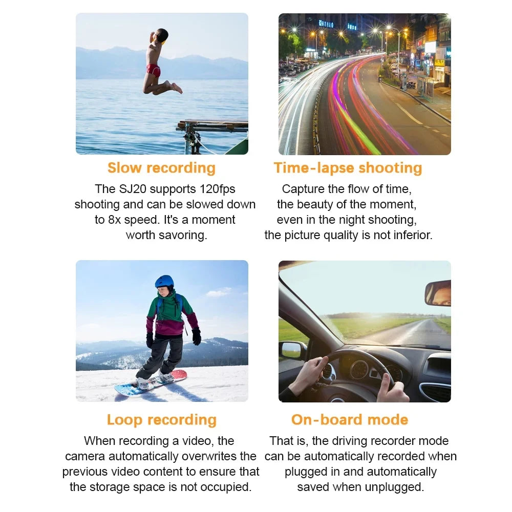 Support Dual Live 135wide Waterproof Waterproof Waterproof With Screen Camera,With Battery Camera Waterproof 40m Waterproof 20mp Screen 4k Screen Waterproof With Camera Dual Sj20