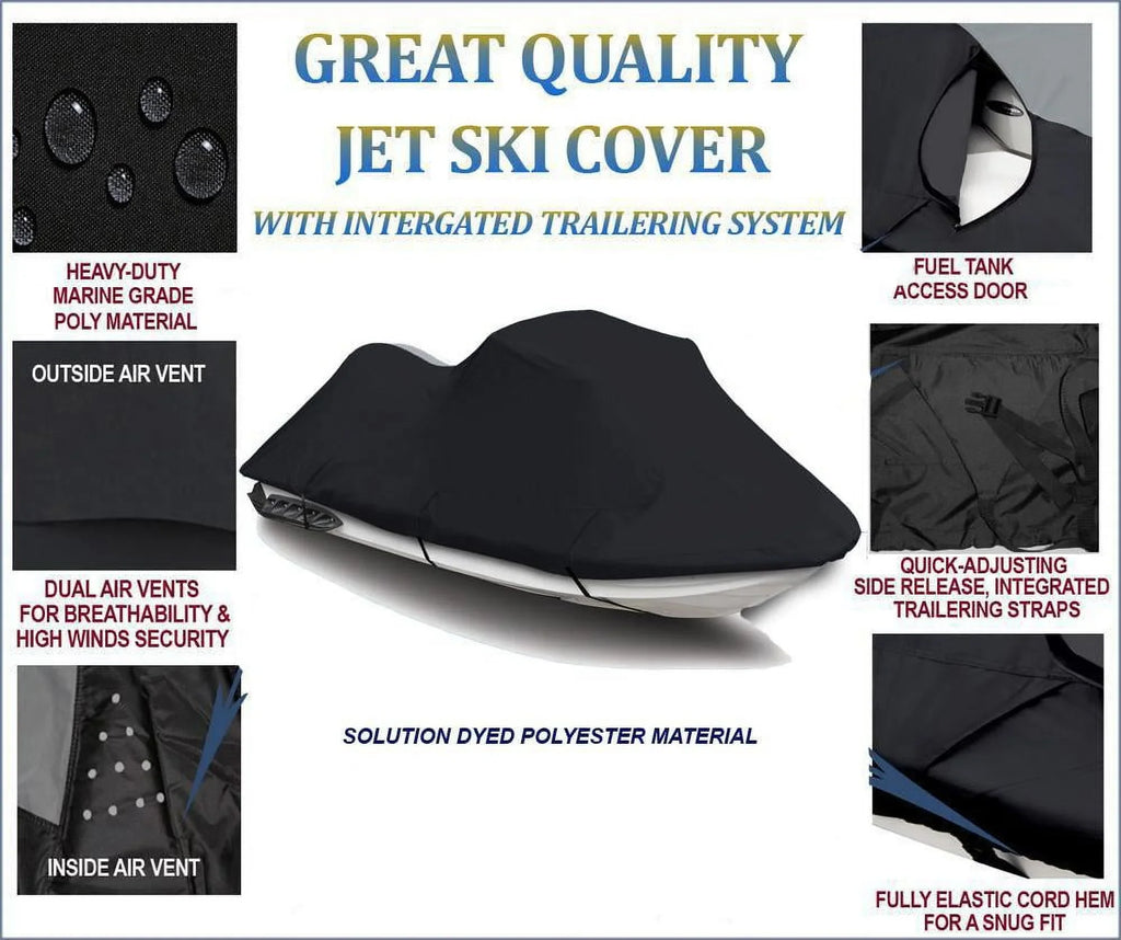 Doo for Cover Cover SKI PWC Ski Watercraft Sea 2001 Ski 2000 JET 600D Jet Jet Compatible Sea-Doo PWC Inter BLACK Cover GTS