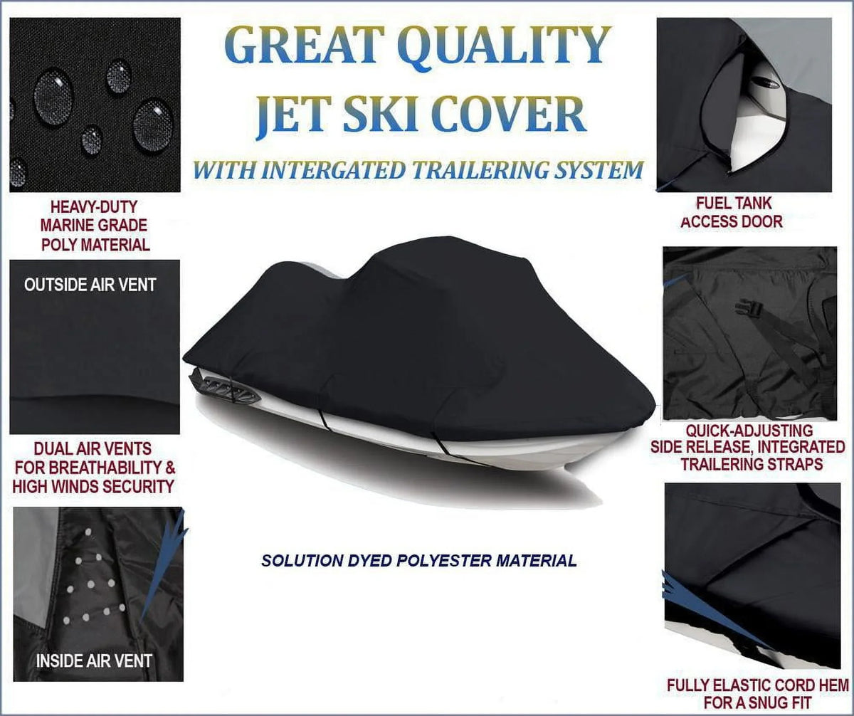 Doo for Cover Cover SKI PWC Ski Watercraft Sea 2001 Ski 2000 JET 600D Jet Jet Compatible Sea-Doo PWC Inter BLACK Cover GTS