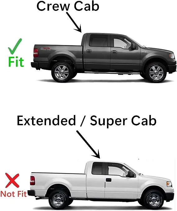 Door Window Compatible Door F150 Crew Pickup Side Glass Passenger Ford Door Right Models 2009-2014 4 Cab with Rear