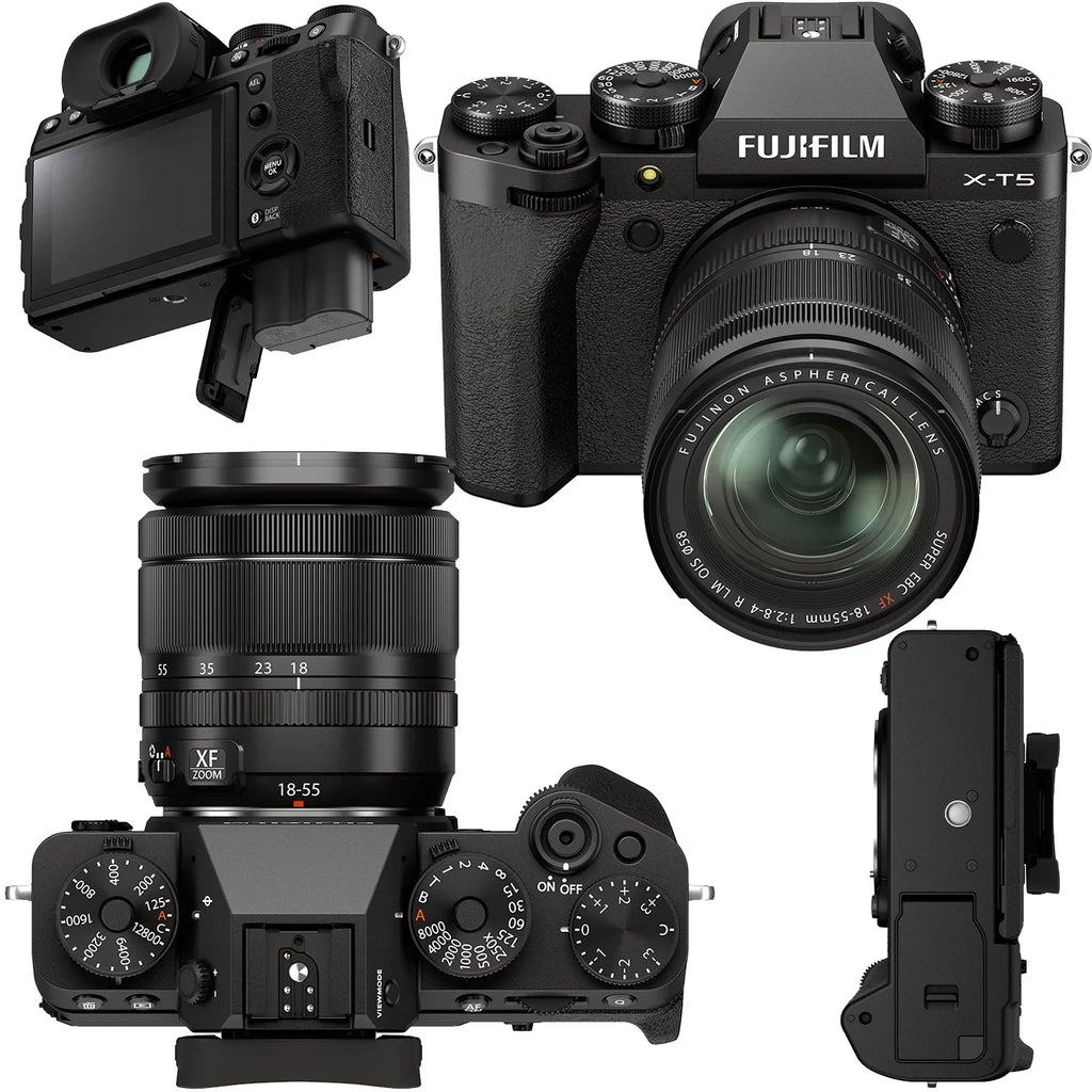 Bundle) More (Black) Batteries Card, X-T5 Memory FUJIFILM Bundle Extreme Advanced - (35pc Ultimaxx Lens Much & 18-55mm Replacement Includes: 128GB 2x with