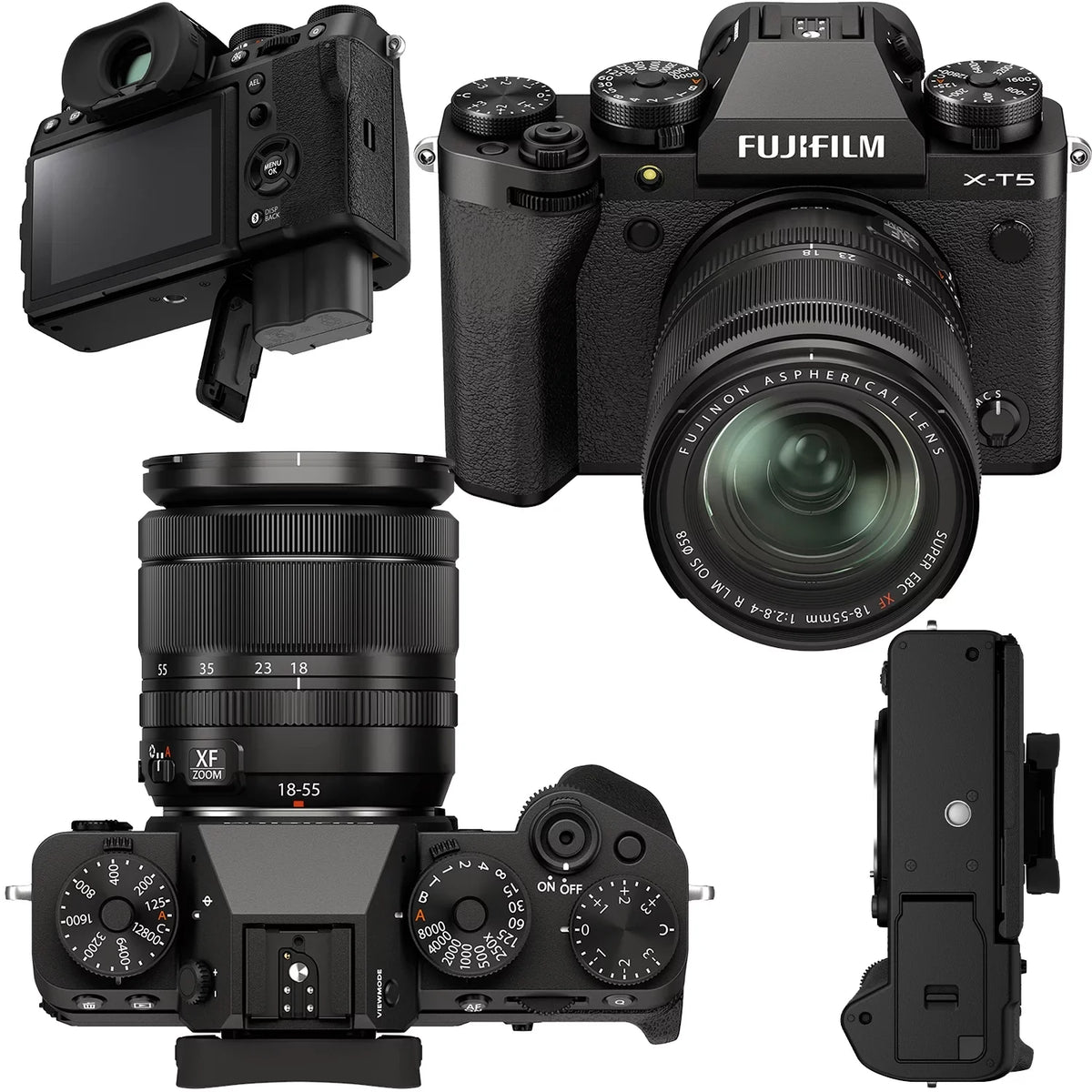 Bundle) More (Black) Batteries Card, X-T5 Memory FUJIFILM Bundle Extreme Advanced - (35pc Ultimaxx Lens Much & 18-55mm Replacement Includes: 128GB 2x with