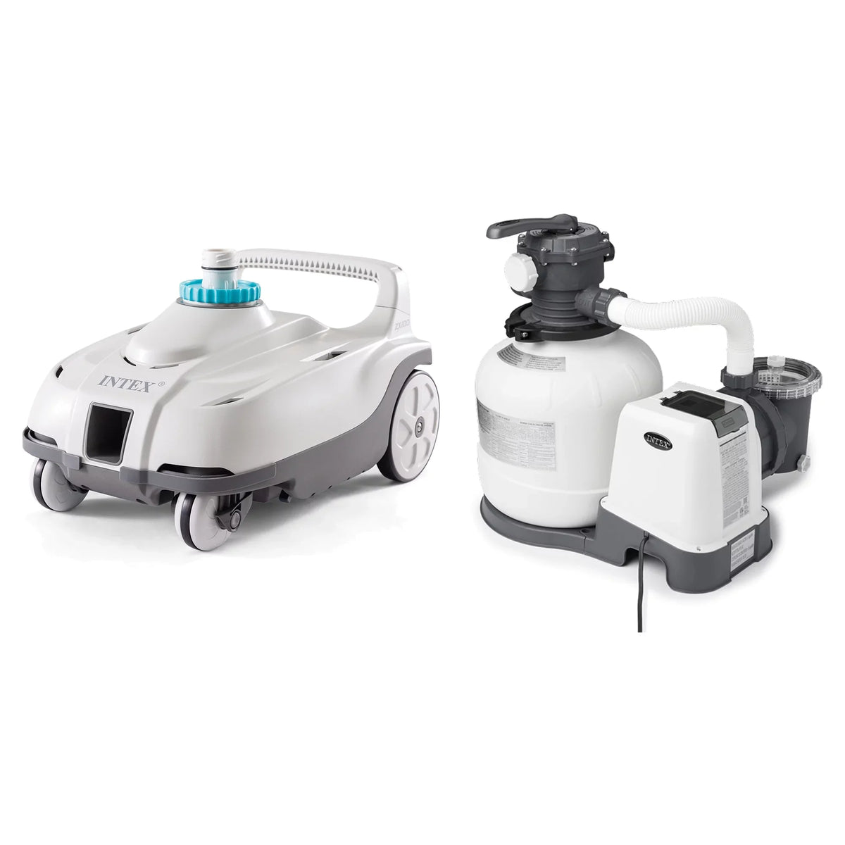 Sand Filter Intex ZX100 Automatic Pool Pool Pressure Side Pump with Cleaner