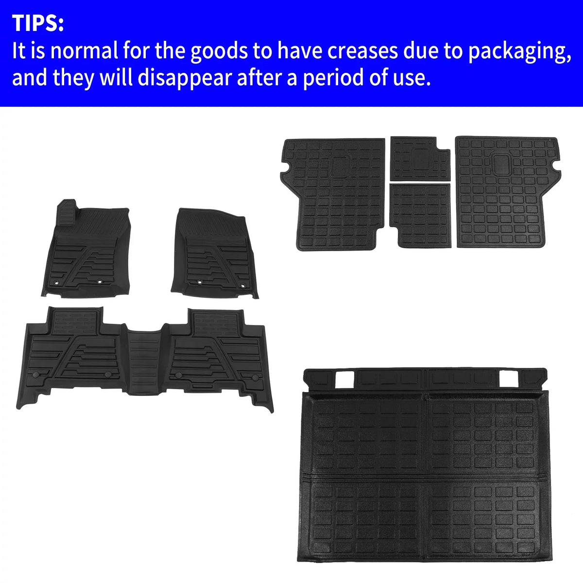 4Runner Seat Toyota Tray) Runner Fit 2013-2023 Cargo Trunk 4 Mat All (Fit Weather Cargo Liner Protector Without 2022 Mat Back Cover Accessories Mats Floor Sliding