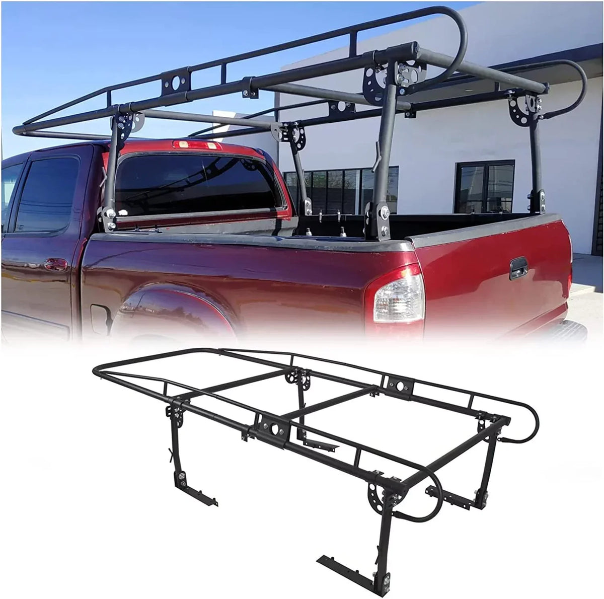 Over-Cab Universal Kojem Long Inch LBS Contractors Cab Bar Bed 60 1000 Side Lumber Rack Ladder Kayak Truck Adjustable Pickup Rack