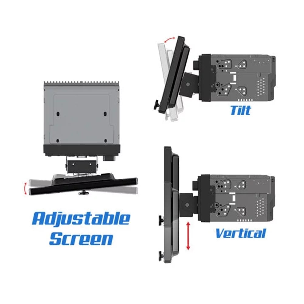 & Rotating 10.6 Stream Touch Mechless 360 Din Carplay Auto LCD Up-Down Keys in. 2 Sound Android