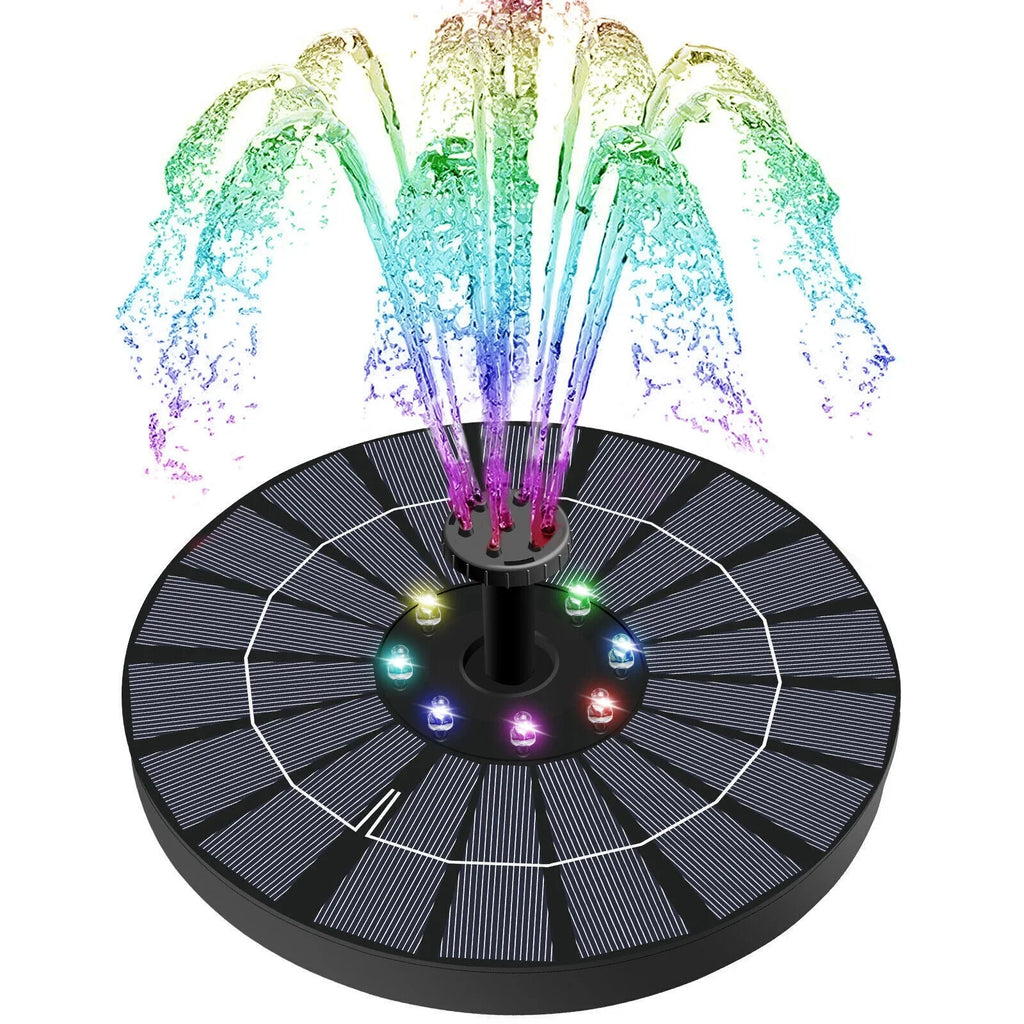 Solar Floating Pond Pool Bird Power Bath Water Outdoor Garden Pump Fountain 6LED