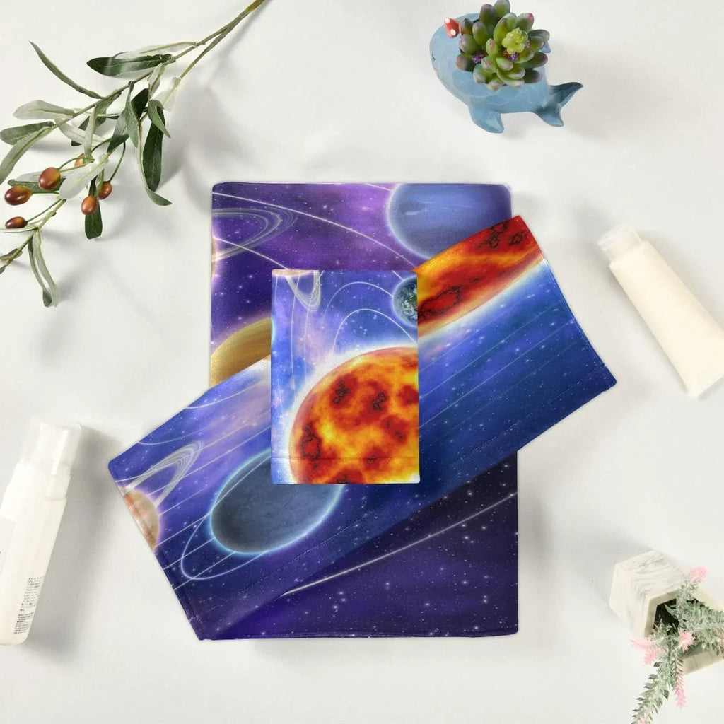 Quick-Drying 1 Piece Coolnut Towels 1 1 Bath Set, Washcloths Towels, Towels Planets & 3 Solar Wash Hand System and Absorbent, cloth