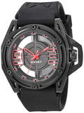 Stainless Silicone and Casual Watch, Color:Black Steel Quartz (Model: NYC' 2X1-004)