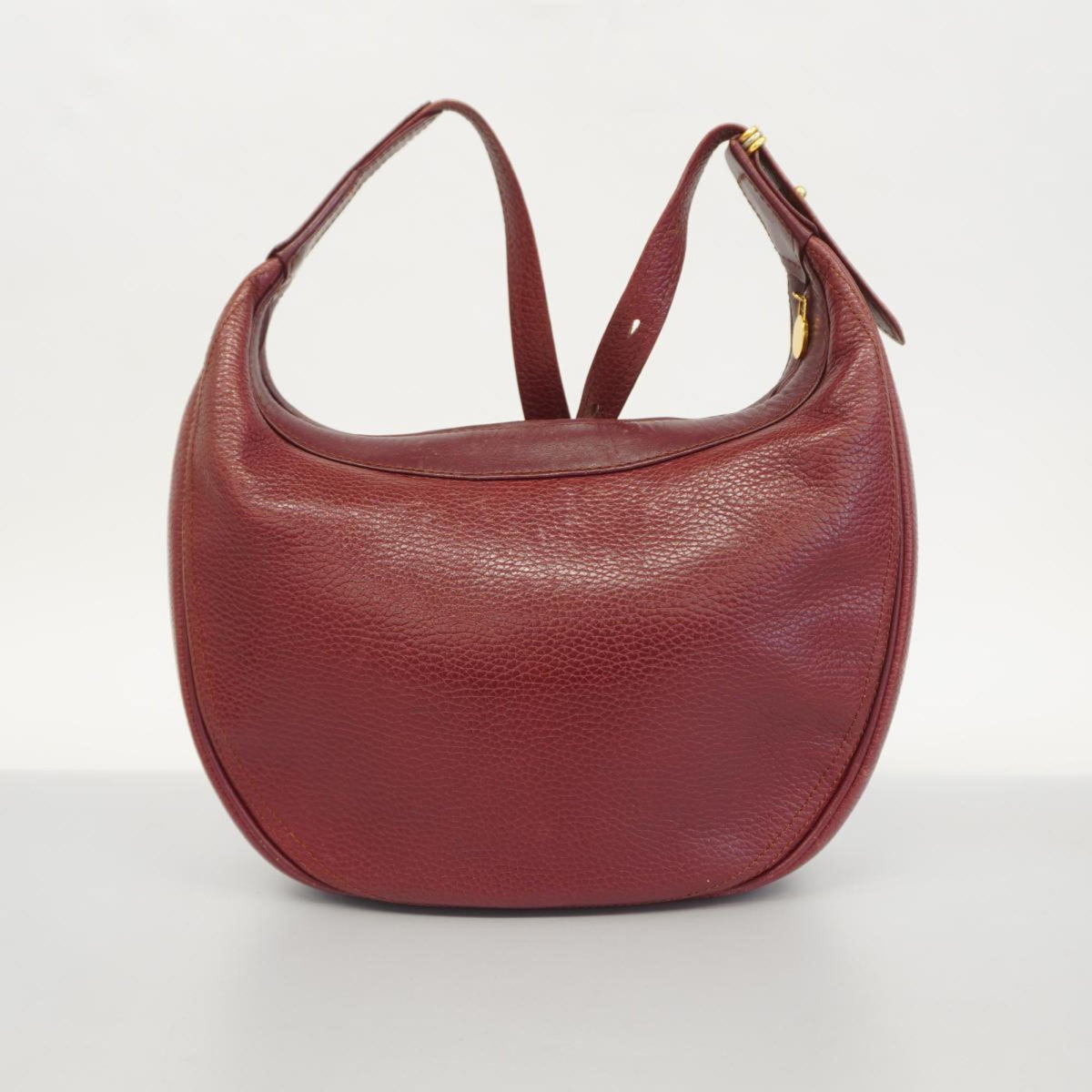Must Cartier Bag (Good) Red Shoulder Pre-Owned Ladies Leather