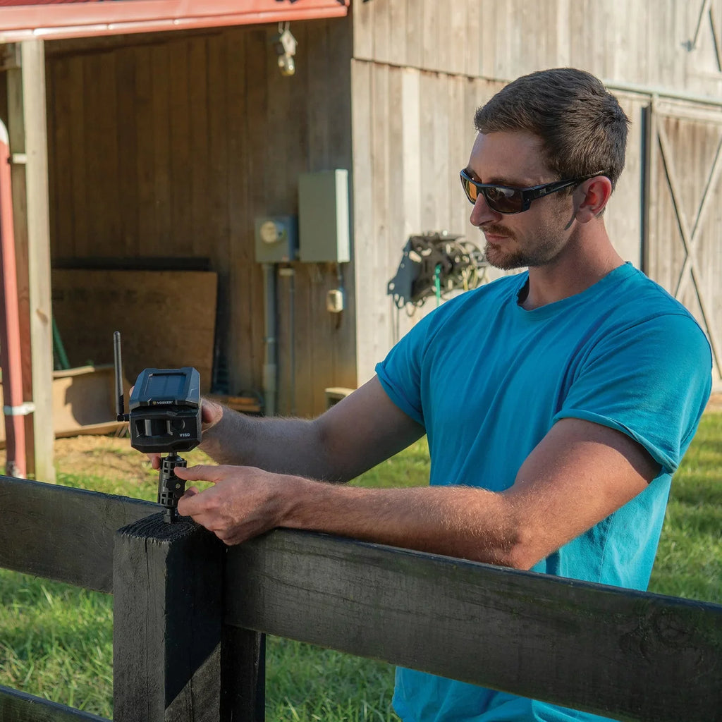 Cellular 1202 Nation VOSKER Solar-Powered Camera LTE V150 Security Wide Network) Outdoor (US
