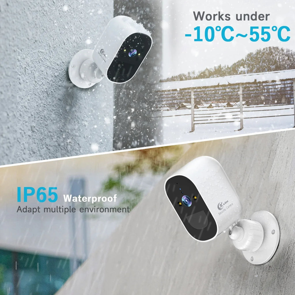 Outdoor, Spotlight Camera Cloud/SD Motion 4MP Storage, Home PIR 2.4GHz XVIM Waterproof, Detection with Powered Security Card Security WiFi, Battery Audio, Vision, Camera Night Wireless 2.5K 2-Way
