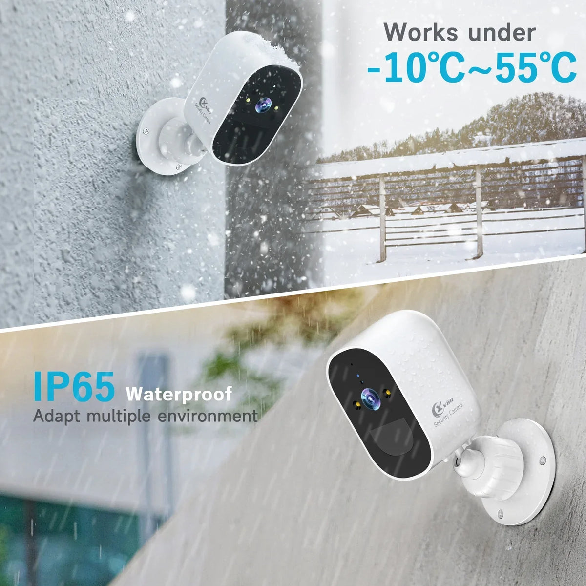Outdoor, Spotlight Camera Cloud/SD Motion 4MP Storage, Home PIR 2.4GHz XVIM Waterproof, Detection with Powered Security Card Security WiFi, Battery Audio, Vision, Camera Night Wireless 2.5K 2-Way