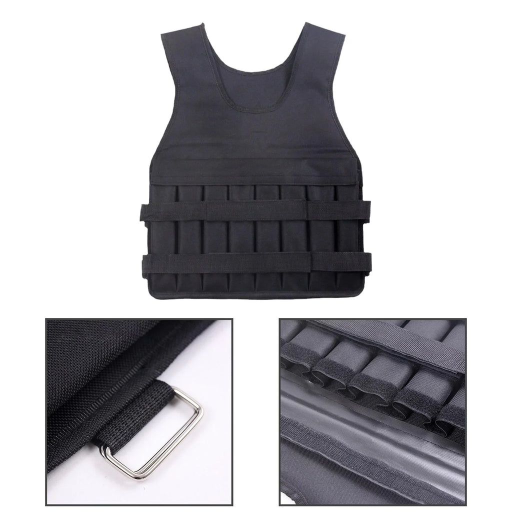 Fitness Exercise Body Exercise Training for Gym 8 AMLESO Weight Design Slim Strength Boxing Vest Pockets Running Jacket Vest Loading