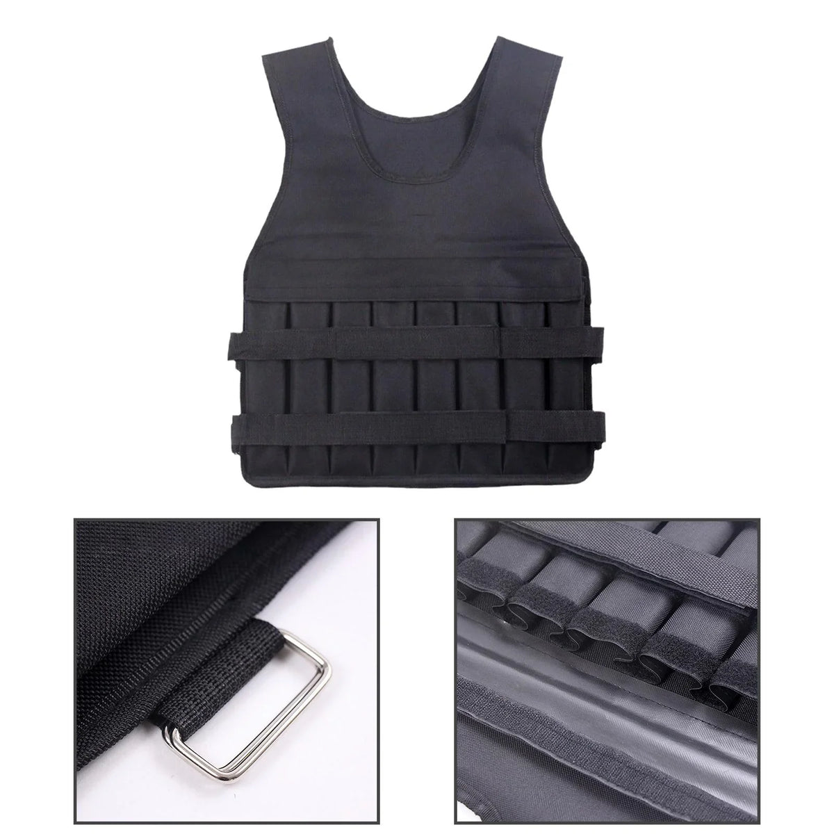 Fitness Exercise Body Exercise Training for Gym 8 AMLESO Weight Design Slim Strength Boxing Vest Pockets Running Jacket Vest Loading
