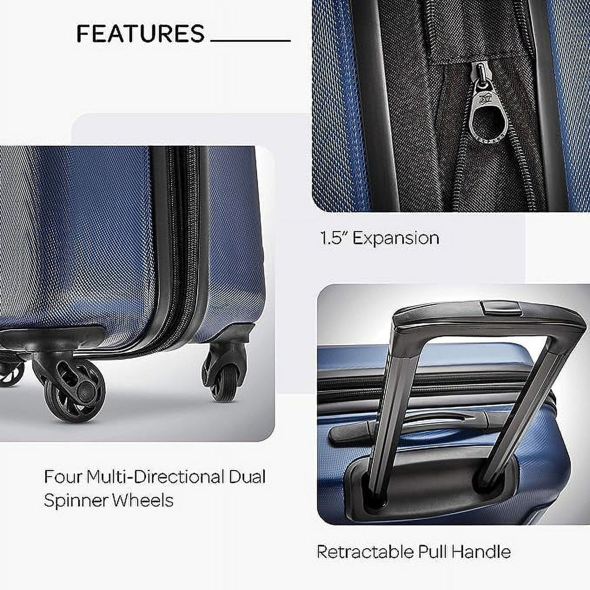 American Moonlight 21" - 92504-1596 Open Spinner Box Luggage Hardside Tourister NAVY